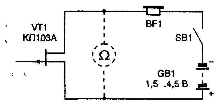 Схема детектора скрытой проводки